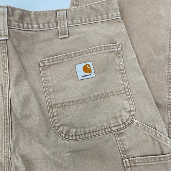 Carhartt B324 Men's Utility Work Pants 36x30 Relaxed Fit Twill Khaki Workwear US - Picture 12 of 14